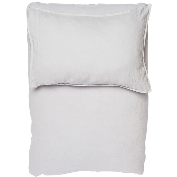 #lavie - Kissenanzug Linus - Leinen - hellgrau - 65/65 cm