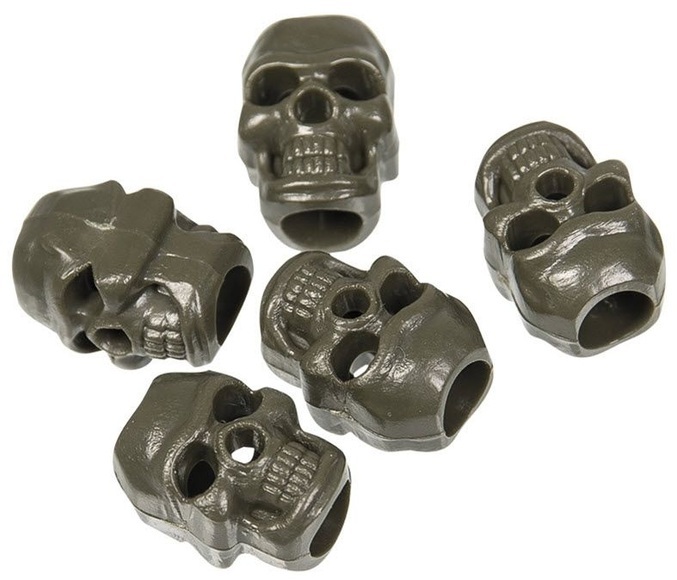 Kordelstopper Skull - oliv