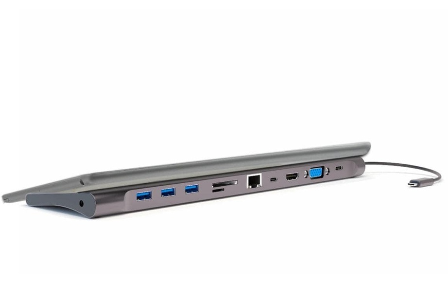 4SMARTS 11in1 Hub für Geräte mit USB-C - HDMI, USB-A 3.0, Kartenleser, USB-C, VGA