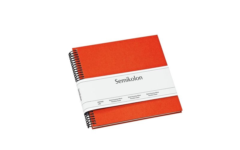Semikolon Piccolino Fotoalbum Orange Spiralbindung