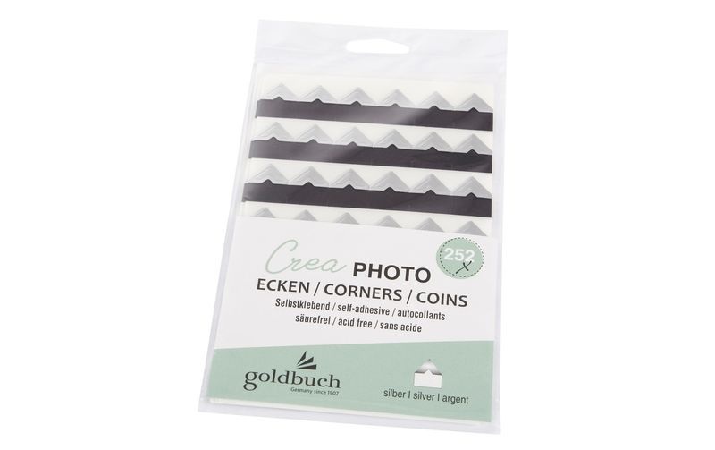 Goldbuch Fotoecken Crea Silber - 252 Stück pro Beutel, selbstklebend