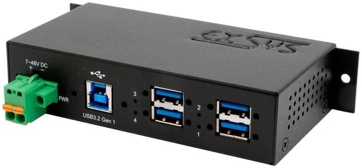 exSys EX-1185HMVS-2, 4x USB 3.0, Metall, - Din-Rail, mit Überspannungsschutz,