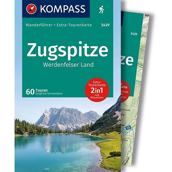 KOMPASS Wanderführer 5429 Zugspitze, Werdenfelser Land, 60 Touren - Wanderführer mit Extra-Tourenkarte 1:40.000, GPX-Daten zum Download