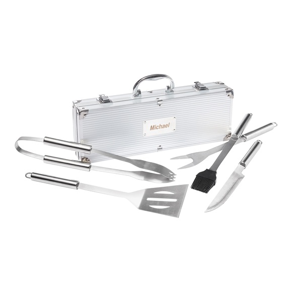 Grillkoffer mit Namen, 6 Teile