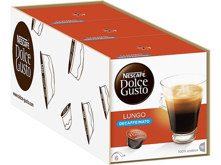 Nescafé Dolce Gusto Caffè Lungo koffeinfrei Kaffeekapseln 16 Stück