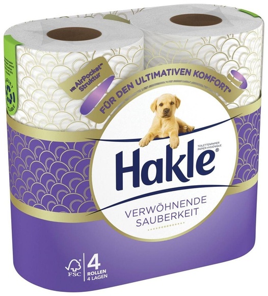 Hakle Toilettenpapier Verwöhnende 4-lagig 9 Rollen