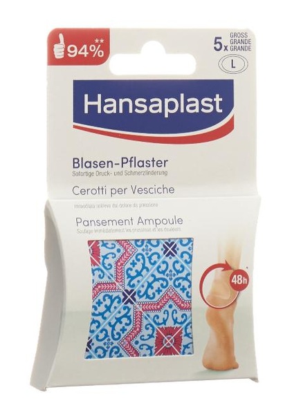 Hansaplast Blasen Pflaster Gross, 5stk. 5 Stück