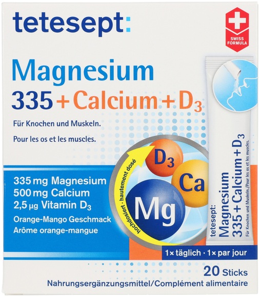 Tetesept Calcium Magnesium-Sticks D3 20 Stück