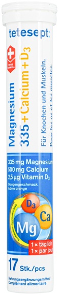 Tetesept Magnesium 375 & Calcium & D3 Brausetabletten 17 Stück