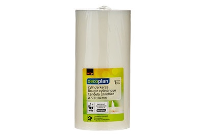 Oecoplan Zylinderkerze 70x150mm weiss