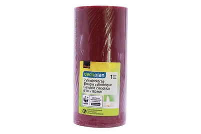 Oecoplan Zylinderkerze 70x150mm dunkelrot