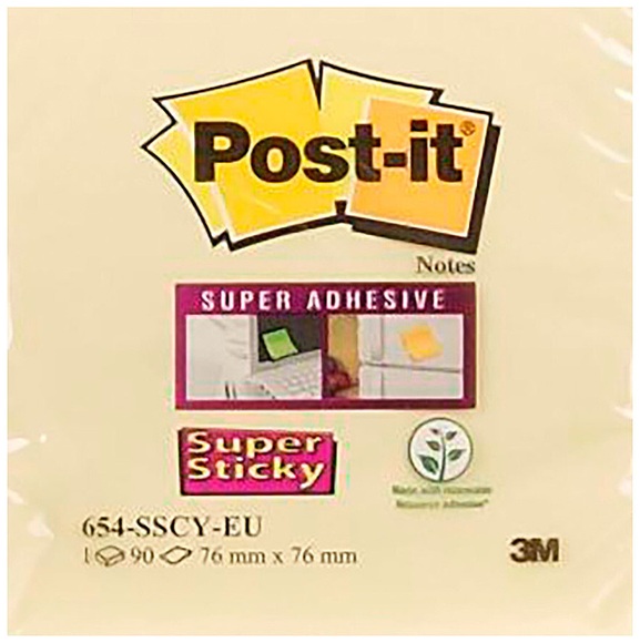 Post-it Haftnotizen Super Sticky 76x76cm gelb 6 Stück
