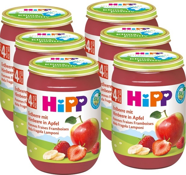 Hipp Brei Erdbeere, Himbeere & Apfel