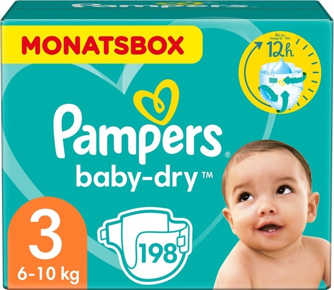 Pampers Baby-Dry, Gr. 3 Midi, 6-10kg, Monatsbox