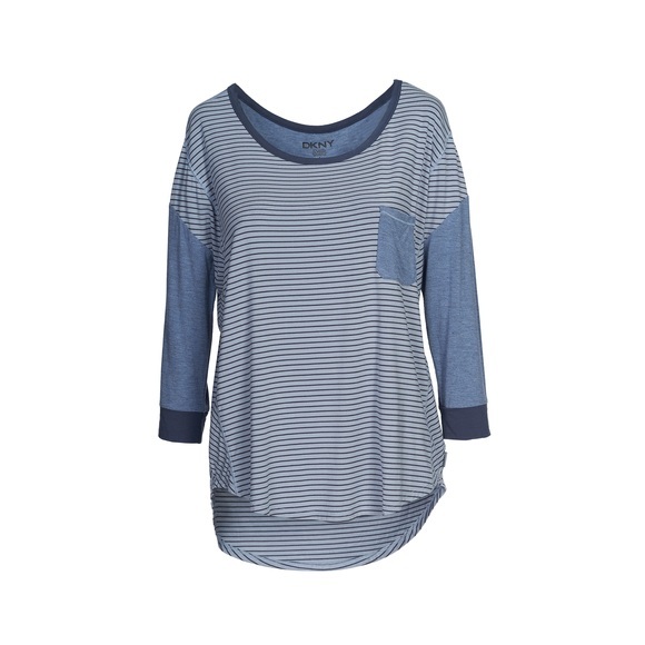 WEEKEND STAPLES Pyjama Oberteil in blau