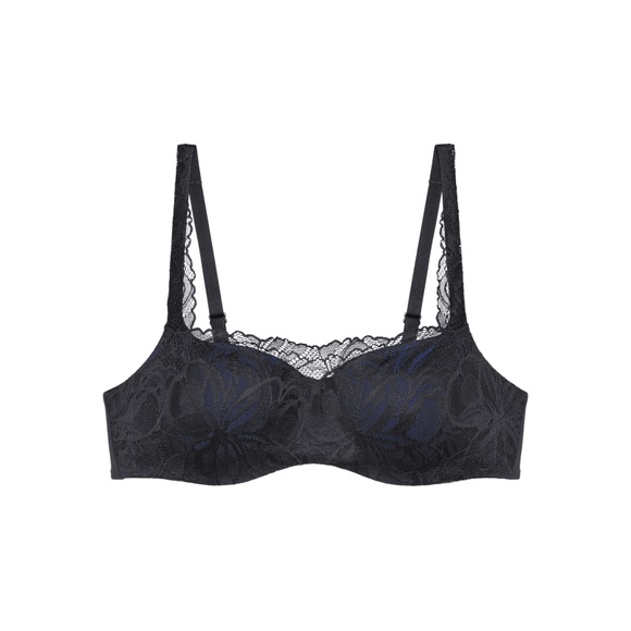 BODY MAKE-UP ILLUSION LACE BH mit Bügel, gefüttert in schwarz