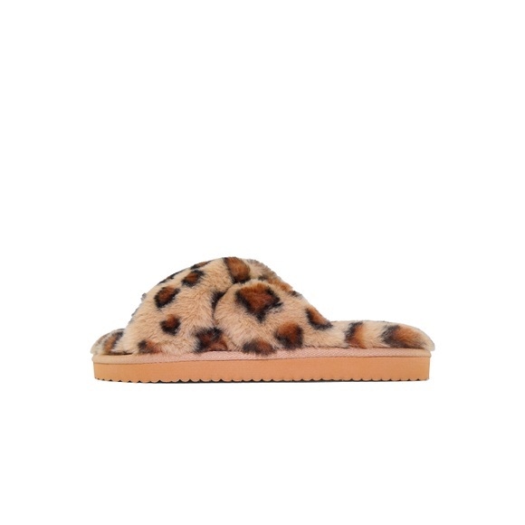 Flip Flop Pantoffel »cross*fur leo 2«, im trendigen Leo-Look