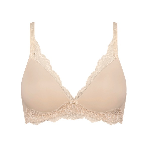 Bügelloser Bh, Unwattiert Damen Beige D/70