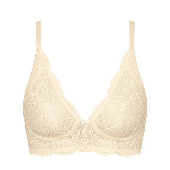 Bügelloser Bh, Unwattiert Damen Creme G/70