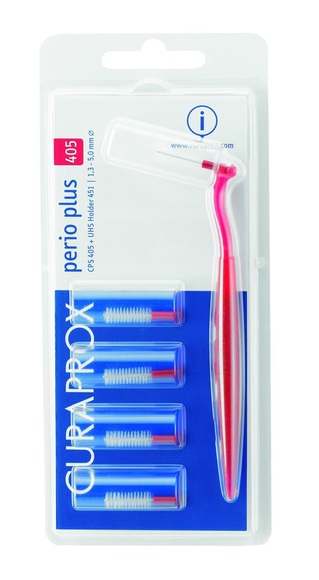 Curaprox CPS perio 405 plus 5 Interdentalbürsten + 1 Halter (1 Stück)