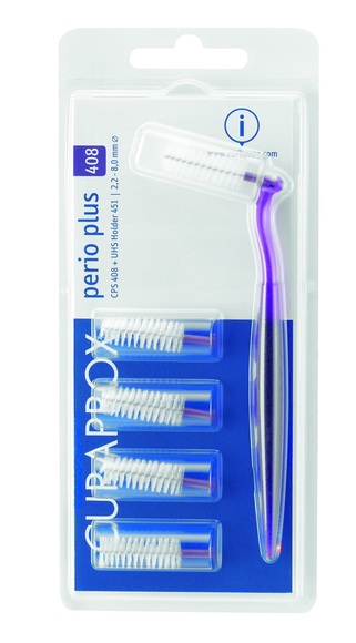 Curaprox CPS perio 408 plus 5 Interdentalbürsten + 1 Halter (1 Stück)