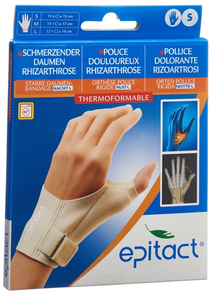 Epitact starre Daumenbandage NACHT S 13-15cm links (1 Stück)