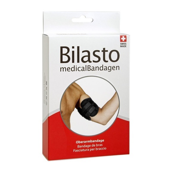Bilasto Oberarmbandage L/XL schwarz mit Klettverschluss (1 Stück)
