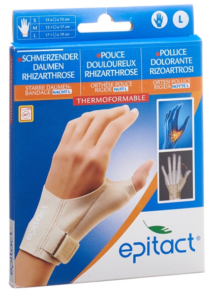 Epitact starre Daumenbandage NACHT S 13-15cm rechts (1 Stück)