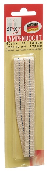 Styx Lampendocht 12mmx45cm flach (1 Stück)
