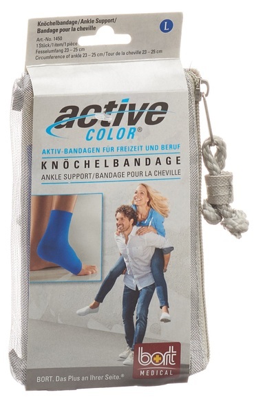bort ActiveColor Knöchelbandage S -21cm blau (1 Stück)