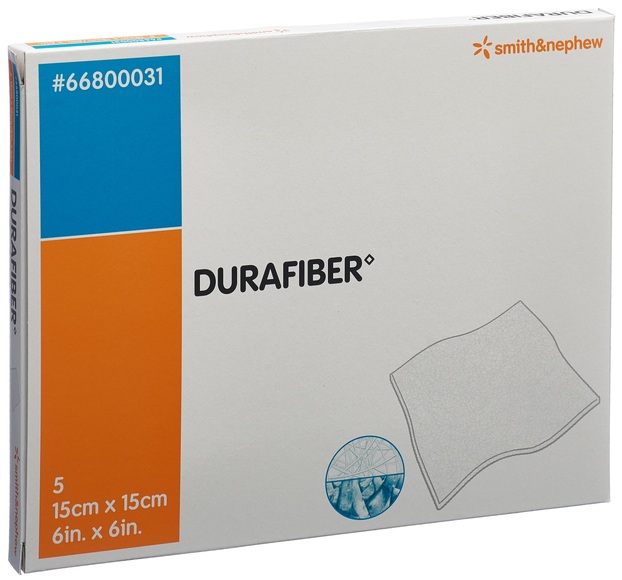 DURAFIBER Wundauflage 15x15cm steril (5 Stück)