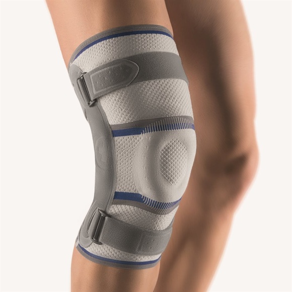 bort Stabilo Kniebandage mit Gelenk L rechts silbergrau (1 Stück)