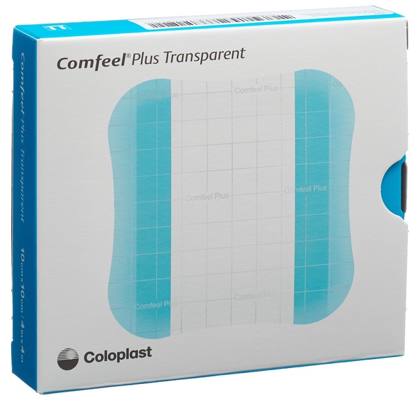 Comfeel Plus Transparent Hydrokolloid Verband 10x10cm (10 Stück)