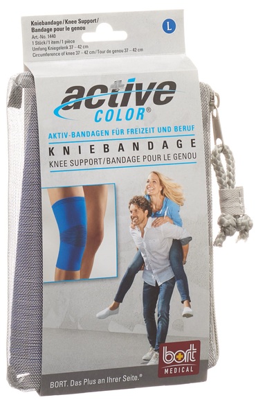 bort ActiveColor Kniebandage XXL -52cm blau (1 Stück)
