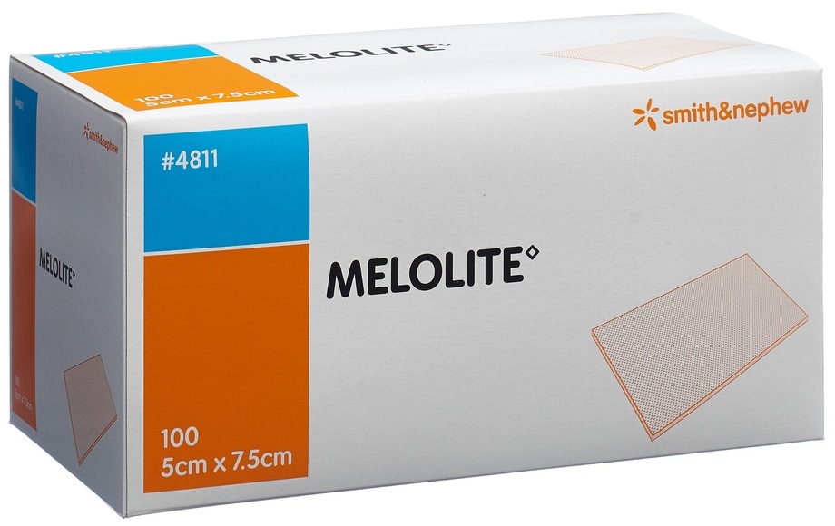 MELOLITE Wundkompresse 5cmx7.5cm (100 Stück)