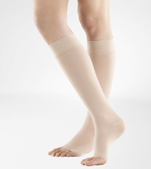 VenoTrain SOFT A-D KKL2 M plus/short offene Fussspitze creme (1 Paar)