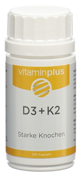 Vitaminplus Vitamin D3 + K2 vegan Kapseln 120 Stück