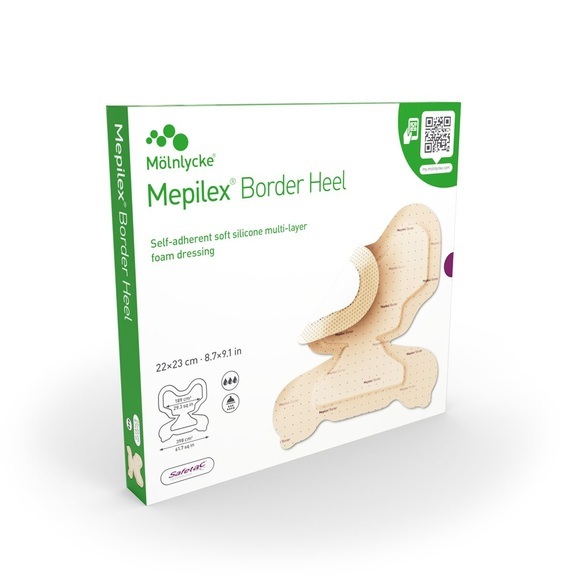 Mepilex Border Heel Schaumverband 22x23cm (6 Stk)