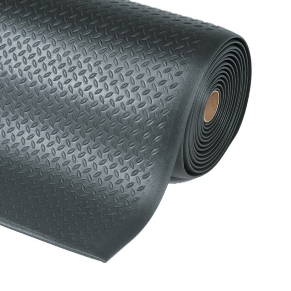 Arbeitsplatzmatte, PVC Breite 1220 mm, pro lfd. m schwarz