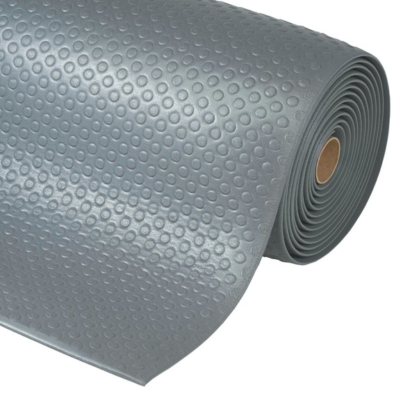 Anti-Ermüdungsmatte, PVC/Vinylschaum, genoppt, lfm x 1.220 mm, grau