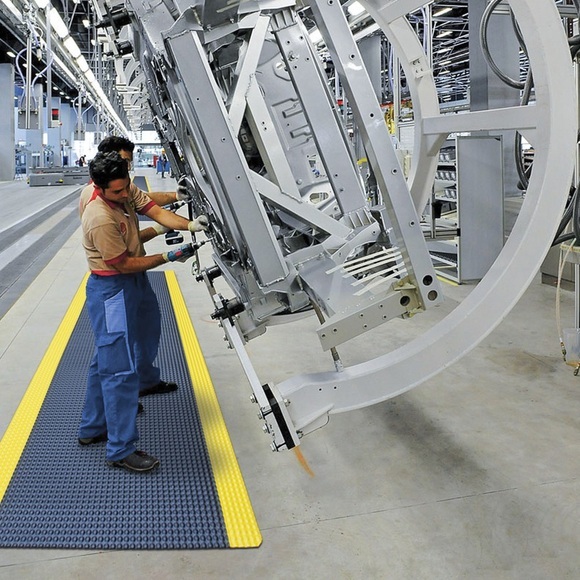Arbeitsplatzmatte, Höhe 19 mm Breite 1220 mm, pro lfd. m schwarz