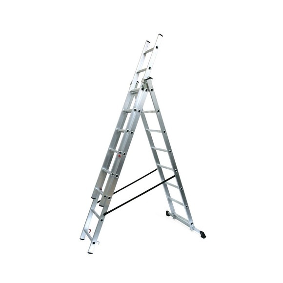 BASIC Alu-Schiebeleiter 3-in-1, Arbeitshöhe Anlegeleiter 5,94 m