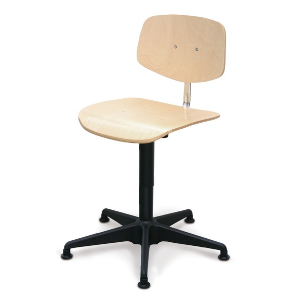 Arbeitsdrehstuhl Uno Buche, Sitzhöhe 430-560 mm, Kunststoffbasis, Bodengleiter