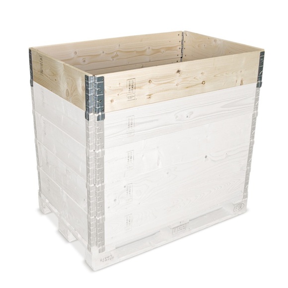Aufsatzrahmen aus Holz, BxTxH 800 x 600 x 200 mm, 4 Scharniere