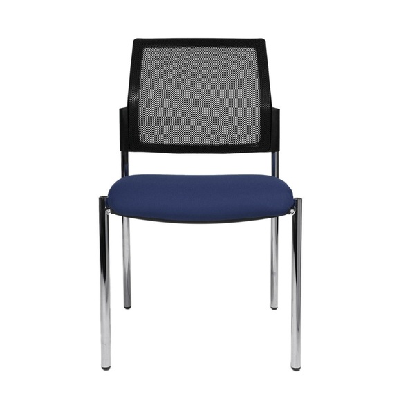 Topstar® Besucherstuhl BtoB 10 mit Netz-Rückenlehne + 4 Fuss Gestell, royalblau