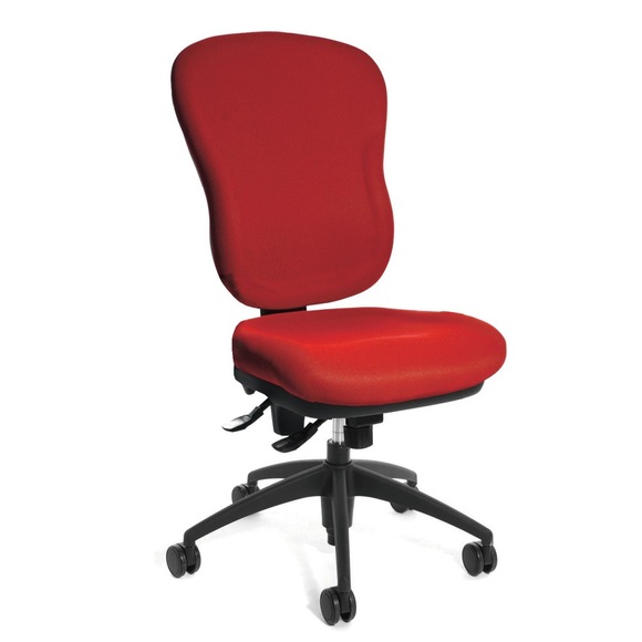 Topstar Bürodrehstuhl WELLPOINT 30 SY Hochlehner mit Formschaum-Polsterung rot