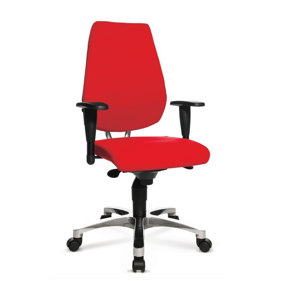 Topstar® Bürodrehstuhl Ortho 30, höhen- u. breitenverstellbare Armlehnen, rot