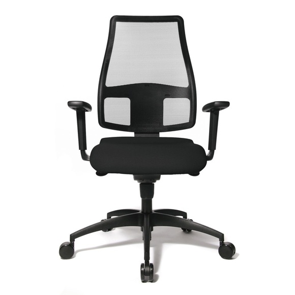 Topstar® Bürodrehstuhl Syncro, atmungsaktiver Netzrücken, rot