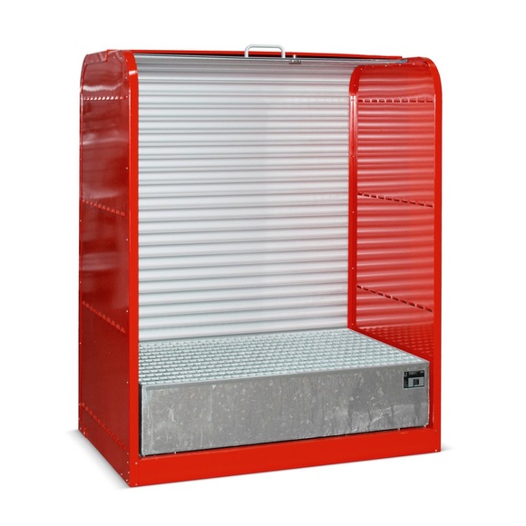 Gefahrstoff-Rollladenschrank RSG1, inkl. Auffangwanne für 2x 200 l