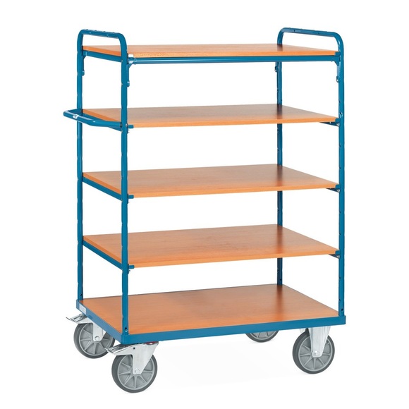 Fetra 8243 Etagenwagen Stahl pulverbeschichtet Traglast (max.): 500 kg Brillantblau (RAL 5007)